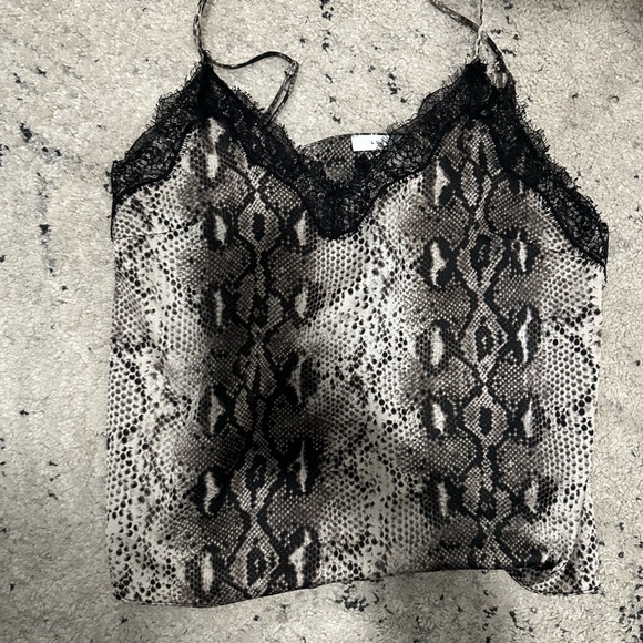 Lush Black and White Snake Print Cami - Picture 1 of 2